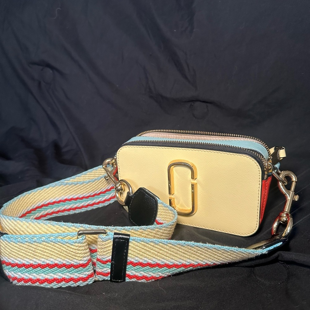 Marc Jacobs Cream and Red Crossbody Bag